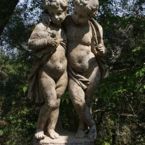 Statue Jumeaux à la Colombe